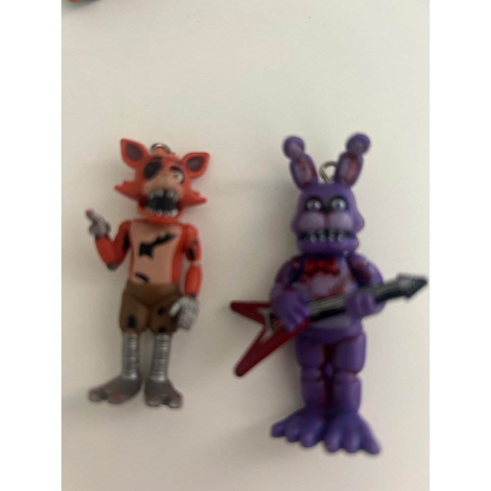 Five Nights at Freddys FNAF Foxy and Bonnie Backpack Hanger Figure Bundle